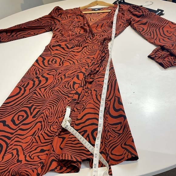 ModCloth wrap dress rust colour size small - Picture 8 of 9